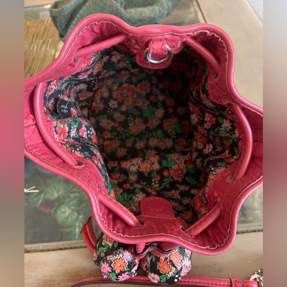 COACH PETAL Mini Bag Coach Drawstring Pouch Pink Wristlet F56581 🌸. Leather - Picture 4 of 9